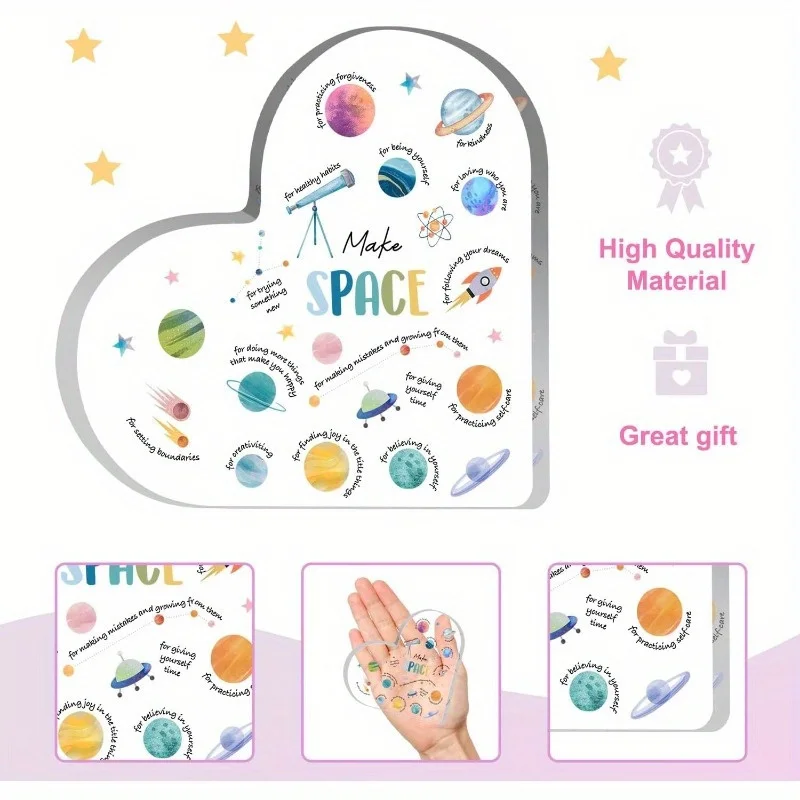 Acrylic Heart Mental Health De - Health Wellness Mental Health review and price