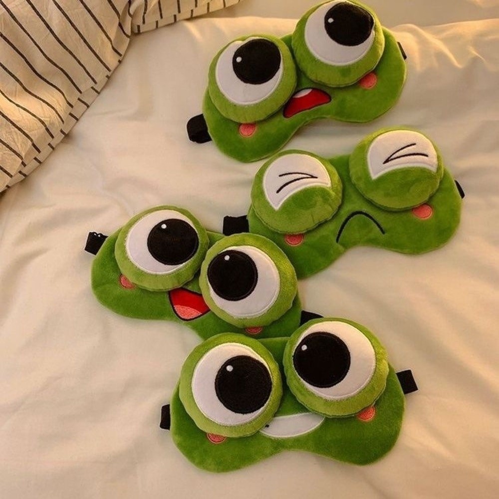 Lovely Cartoon Frog Sleep Eye  - Sleep Eye Mask 3D review and price
