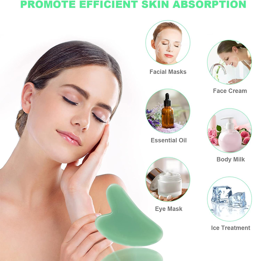 1PCS Natural Glass Jade Scrapi - Jade Gua Sha Tool review and price