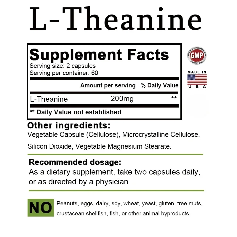 L-Theanine 200 Mg - Relaxation - Health Wellness Mental Health review and price
