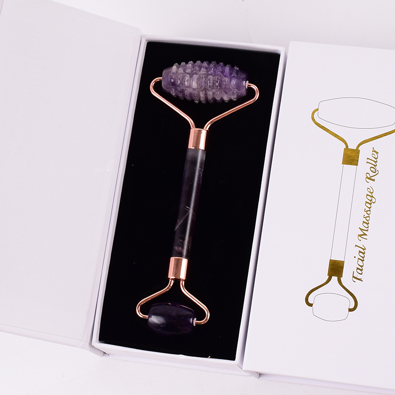 Amethyst Sawtooth Face Roller  - Jade Gua Sha Tool review and price