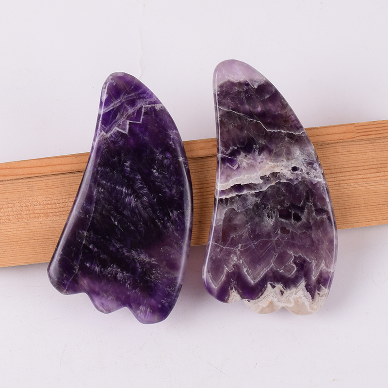 Amethyst Sawtooth Face Roller  - Jade Gua Sha Tool review and price