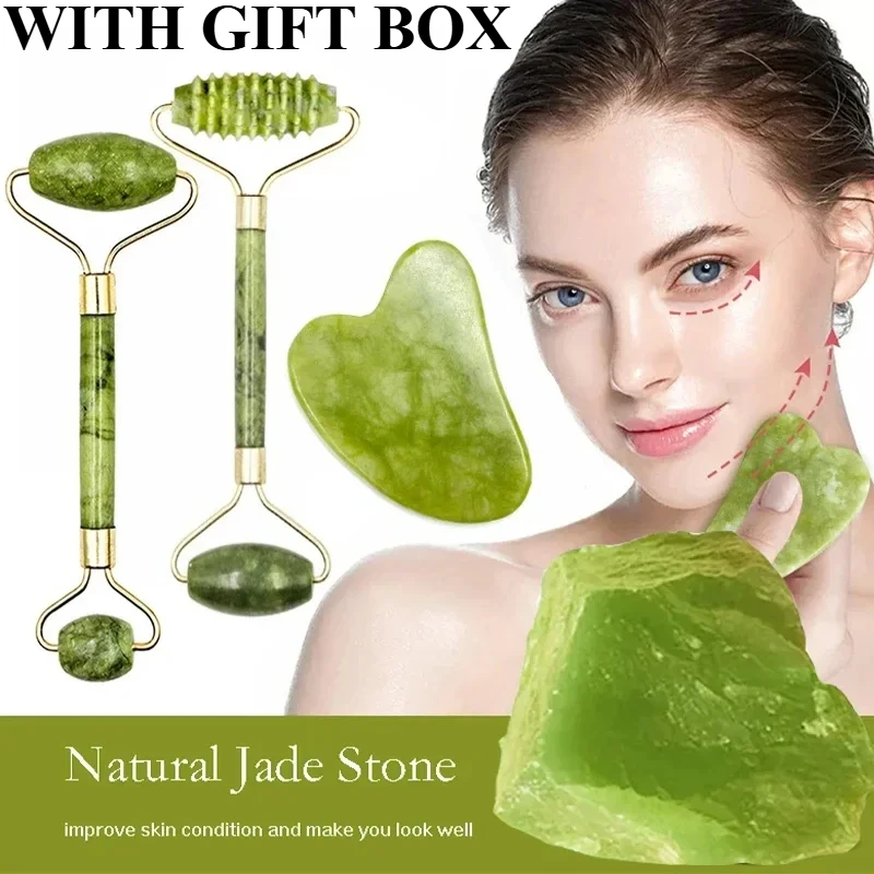 Natural Jade Roller Face Gua S - Jade Gua Sha Tool review and price