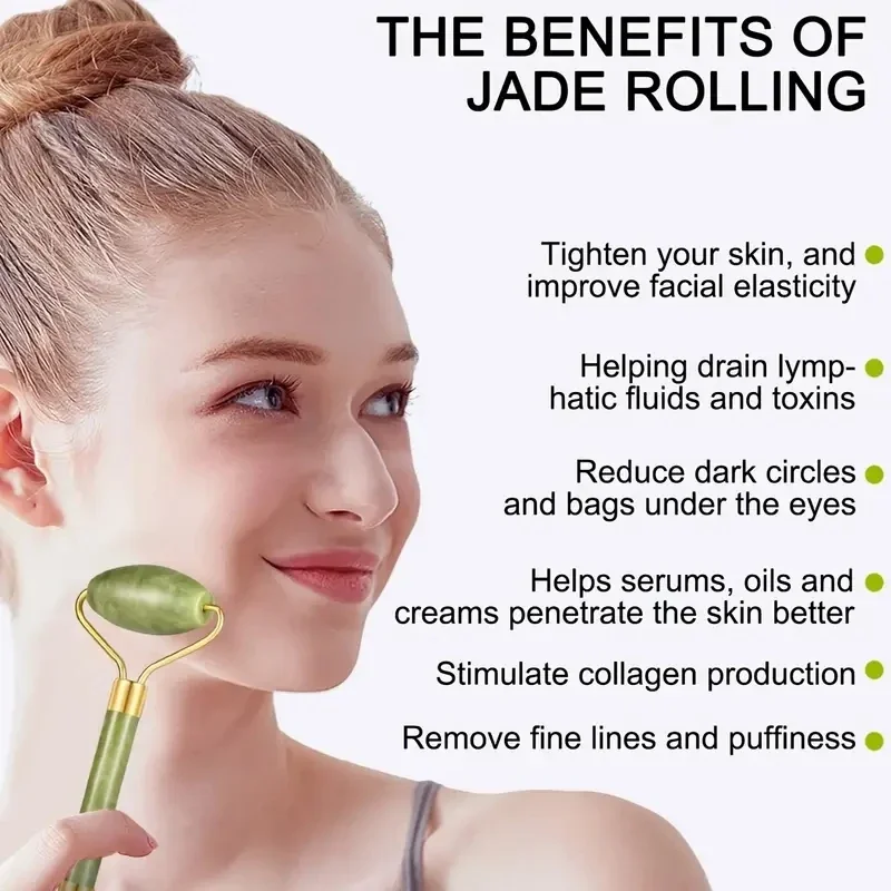 Natural Jade Roller Face Gua S - Jade Gua Sha Tool review and price