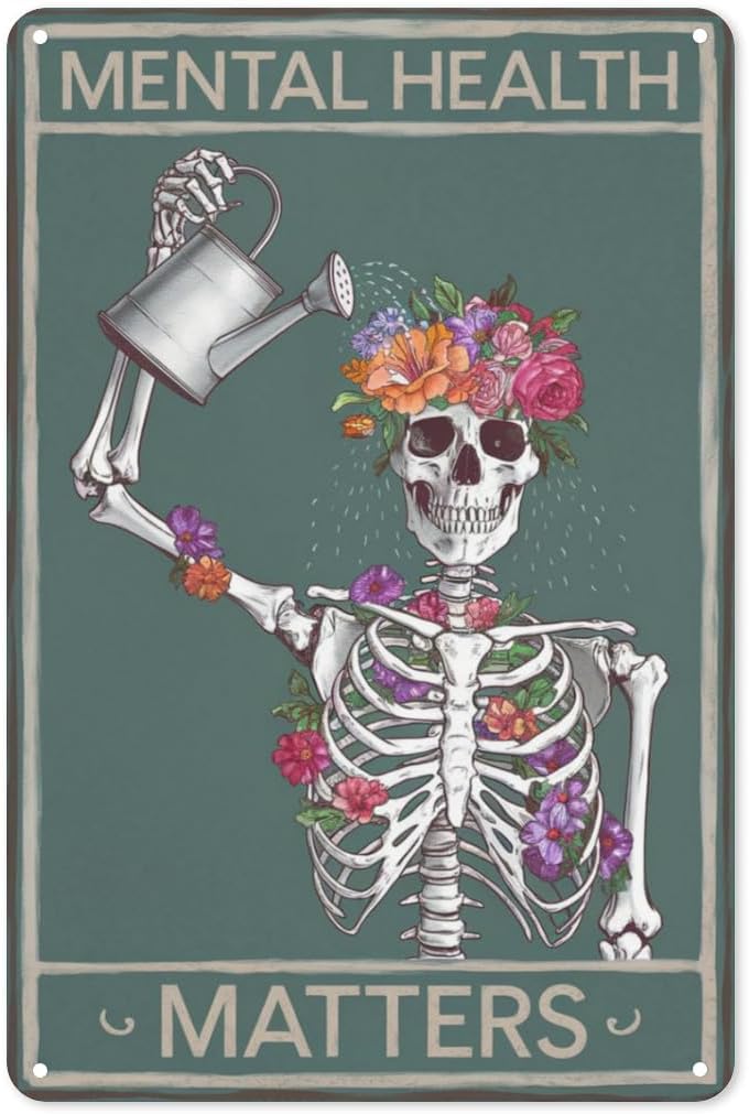 Gothic Wellness Tin Sign 8X12I - Health Wellness Mental Health review and price